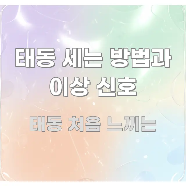 태동 세는 방법과 이상 신호 핵심 요약 태동 세는 방법과 이상 신호 시선을 사로잡는 정보 정리 카드 이미지 - 설명을 돕는 이미지
