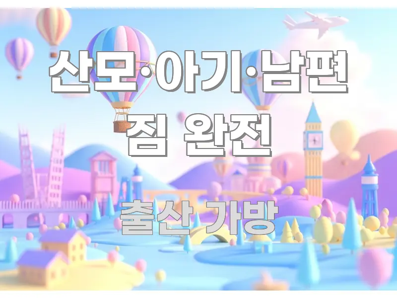 산모·아기·남편 짐 완전 빠르게 이해할 수 있는 가독성 높은 정보 이미지 - 내용 요약을 위한 이미지
