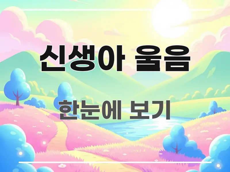 신생아 울음 정보 이미지 신생아 울음 바로 활용 가능한 블로그용 카드뉴스 썸네일 - 참고용 이미지