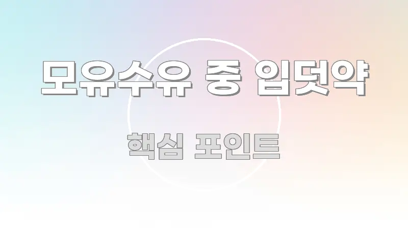 모유수유 중 입덧약 실생활에 도움되는 텍스트 포스터 이미지 - 내용 요약을 위한 이미지